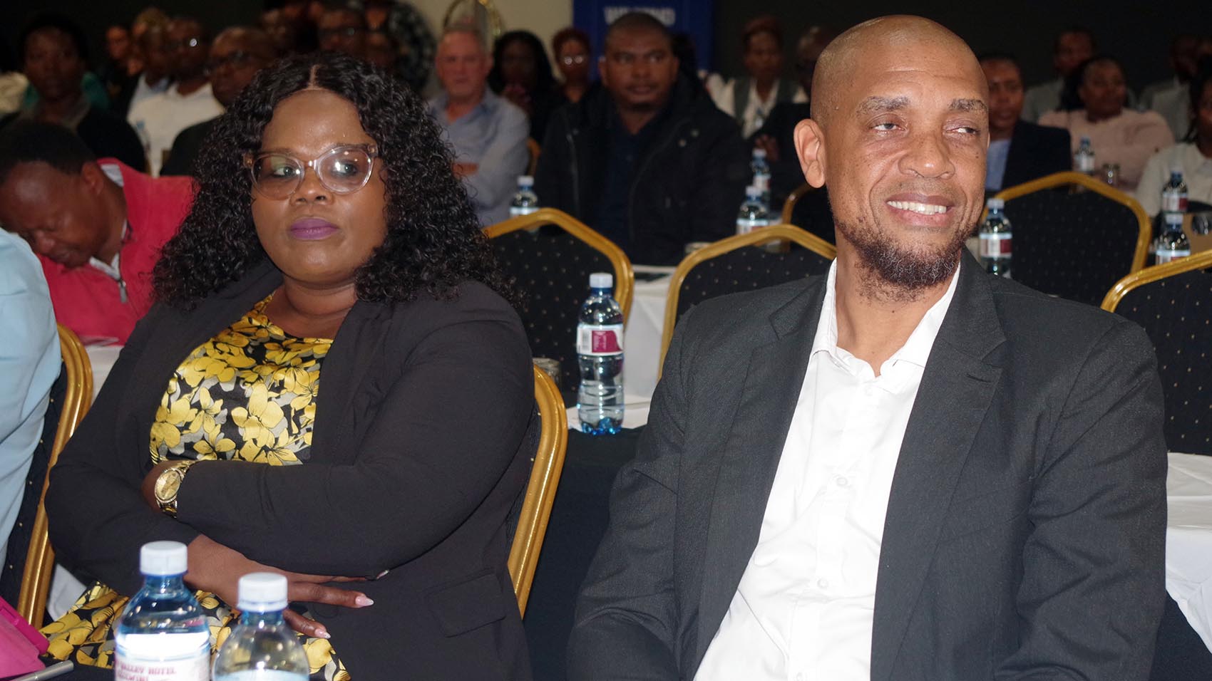 Eswatini Revenue Service Commissioner General Brightwell Nkambule (R) and Revenue Appeals Tribunal Eswatini Registrar Nelisiwe Hlophe. (Pics: Nhlanganiso Mkhonta)